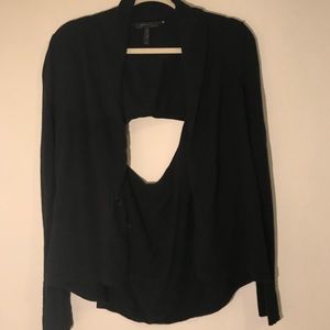 BCBG Open Back Waterfall Cardigan